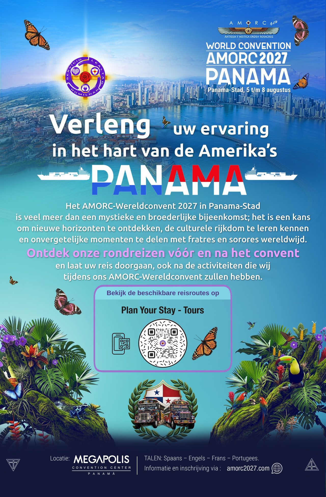 Rondreizen vóór en na het AMORC-Wereldconvent 2027 in Panama